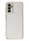 Mey İthalat®  Samsung Galaxy A14 4G Kılıf Volet Silikon - Beyaz