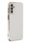 Mey İthalat®  Samsung Galaxy A14 4G Kılıf Volet Silikon - Beyaz