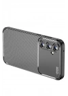 Mey İthalat®  Samsung Galaxy A15 4G Kılıf Auto Focus Karbon Kapak - Siyah