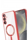 Mey İthalat®  Samsung Galaxy A15 4G Kross Magneticsafe Kapak - Kırmızı