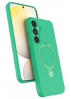 Mey İthalat®  Samsung Galaxy A15 4G Regal Magsafe Standlı Kapak - Yeşil