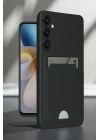 Mey İthalat®  Samsung Galaxy A16 5G Kılıf Kelvin Kartvizitli Silikon - Siyah