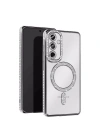 Mey İthalat®  Samsung Galaxy A17 5G Joke Simli Magneticsafe Kılıf - Gümüş