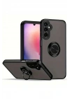Mey İthalat®  Samsung Galaxy A17 5G Montreal Yüzüklü Silikon Kapak - Siyah