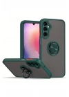 Mey İthalat®  Samsung Galaxy A17 5G Montreal Yüzüklü Silikon Kapak - Yeşil