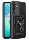 Mey İthalat®  Samsung Galaxy A17 5G Pars Lens Yüzüklü Silikon - Siyah