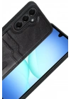 Mey İthalat®  Samsung Galaxy A17 5G Sara Kartvizitli Deri Kılıf - Siyah