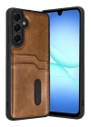 Mey İthalat®  Samsung Galaxy A17 5G Sara Kartvizitli Deri Kılıf - Taba