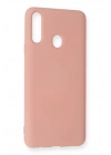 Mey İthalat®  Samsung Galaxy A20S Kılıf Nano içi Kadife Silikon - Pudra