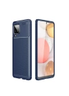 Mey İthalat®  Samsung Galaxy A22 Kılıf Auto Focus Karbon Kapak - Lacivert