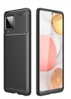 Mey İthalat®  Samsung Galaxy A22 Kılıf Auto Focus Karbon Kapak - Siyah