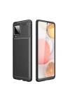 Mey İthalat®  Samsung Galaxy A22 Kılıf Auto Focus Karbon Kapak - Siyah