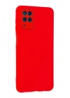 Mey İthalat®  Samsung Galaxy A22 Kılıf Lansman Glass Kapak - Kırmızı