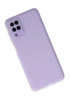Mey İthalat®  Samsung Galaxy A22 Kılıf Lansman Glass Kapak - Lila