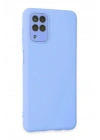 Mey İthalat®  Samsung Galaxy A22 Kılıf Lansman Glass Kapak - Mavi