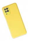 Mey İthalat®  Samsung Galaxy A22 Kılıf Lansman Glass Kapak - Sarı