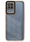 Mey İthalat®  Samsung Galaxy A22 Kılıf Liva Lens Silikon - Siyah
