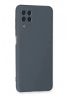 Mey İthalat®  Samsung Galaxy A22 Kılıf Nano içi Kadife Silikon - Gri