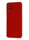 Mey İthalat®  Samsung Galaxy A22 Kılıf Nano içi Kadife Silikon - Kırmızı
