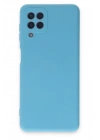 Mey İthalat®  Samsung Galaxy A22 Kılıf Nano içi Kadife Silikon - Mavi