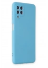 Mey İthalat®  Samsung Galaxy A22 Kılıf Nano içi Kadife Silikon - Mavi
