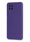 Mey İthalat®  Samsung Galaxy A22 Kılıf Nano içi Kadife Silikon - Mor