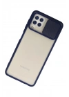 Mey İthalat®  Samsung Galaxy A22 Kılıf Palm Buzlu Kamera Sürgülü Silikon - Lacivert