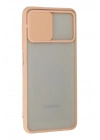 Mey İthalat®  Samsung Galaxy A22 Kılıf Palm Buzlu Kamera Sürgülü Silikon - Pembe