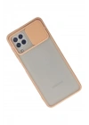 Mey İthalat®  Samsung Galaxy A22 Kılıf Palm Buzlu Kamera Sürgülü Silikon - Pembe