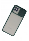 Mey İthalat®  Samsung Galaxy A22 Kılıf Palm Buzlu Kamera Sürgülü Silikon - Yeşil