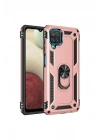 Mey İthalat®  Samsung Galaxy A22 Kılıf Sofya Yüzüklü Silikon Kapak - Rose