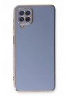 Mey İthalat®  Samsung Galaxy A22 Kılıf Volet Silikon - Mavi