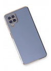 Mey İthalat®  Samsung Galaxy A22 Kılıf Volet Silikon - Mavi