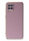 Mey İthalat®  Samsung Galaxy A22 Kılıf Volet Silikon - Mor