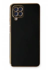 Mey İthalat®  Samsung Galaxy A22 Kılıf Volet Silikon - Siyah