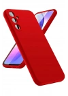 Mey İthalat®  Samsung Galaxy A24 4G Kılıf First Silikon - Kırmızı