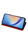 Mey İthalat®  Samsung Galaxy A24 4G Kılıf Trend S Plus Kapaklı Kılıf - Kırmızı