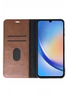 Mey İthalat®  Samsung Galaxy A24 4G Kılıf Trend S Plus Kapaklı Kılıf - Taba