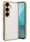 Mey İthalat®  Samsung Galaxy A24 4G Prime Kılıf  Lensli Silikon - Gold