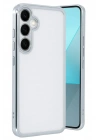 Mey İthalat®  Samsung Galaxy A24 4G Prime Kılıf  Lensli Silikon - Gümüş
