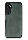 Mey İthalat®  Samsung Galaxy A25 5G Kılıf Flip Cover - Koyu Yeşil