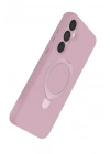 Mey İthalat®  Samsung Galaxy A25 5G Regal Magsafe Standlı Kapak - Açık Pembe