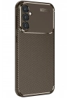 Mey İthalat®  Samsung Galaxy A26 Kılıf Auto Focus Karbon Kapak - Kahverengi