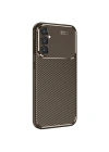 Mey İthalat®  Samsung Galaxy A26 Kılıf Auto Focus Karbon Kapak - Kahverengi