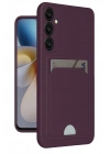 Mey İthalat®  Samsung Galaxy A26 Kılıf Kelvin Kartvizitli Silikon - Derin Mor