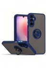Mey İthalat®  Samsung Galaxy A26 Kılıf Montreal Yüzüklü Silikon Kapak - Lacivert