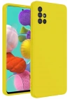 Mey İthalat®  Samsung Galaxy A31 Kılıf Nano içi Kadife Silikon - Sarı
