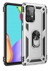 Mey İthalat®  Samsung Galaxy A33 5G Kılıf Sofya Yüzüklü Silikon Kapak - Gümüş