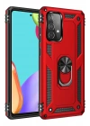Mey İthalat®  Samsung Galaxy A33 5G Kılıf Sofya Yüzüklü Silikon Kapak - Kırmızı