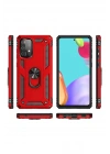 Mey İthalat®  Samsung Galaxy A33 5G Kılıf Sofya Yüzüklü Silikon Kapak - Kırmızı
